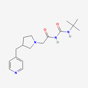 molecular formula C17H26N4O2 B7192472 N-(tert-butylcarbamoyl)-2-[3-(pyridin-4-ylmethyl)pyrrolidin-1-yl]acetamide 