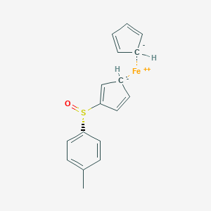 molecular formula C17H16FeOS B071925 cyclopenta-1,3-diene;1-[(R)-cyclopenta-1,4-dien-1-ylsulfinyl]-4-methylbenzene;iron(2+) CAS No. 164297-25-0