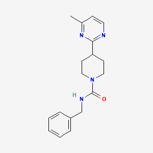 molecular formula C18H22N4O B7192609 N-benzyl-4-(4-methylpyrimidin-2-yl)piperidine-1-carboxamide 