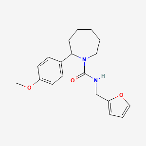 molecular formula C19H24N2O3 B7192732 N-(furan-2-ylmethyl)-2-(4-methoxyphenyl)azepane-1-carboxamide 