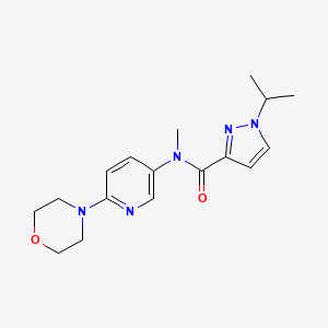 molecular formula C17H23N5O2 B7193005 N-methyl-N-(6-morpholin-4-ylpyridin-3-yl)-1-propan-2-ylpyrazole-3-carboxamide 