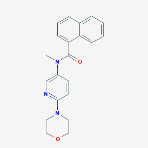 molecular formula C21H21N3O2 B7193025 N-methyl-N-(6-morpholin-4-ylpyridin-3-yl)naphthalene-1-carboxamide 