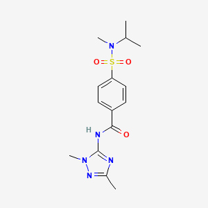 molecular formula C15H21N5O3S B7193089 N-(2,5-dimethyl-1,2,4-triazol-3-yl)-4-[methyl(propan-2-yl)sulfamoyl]benzamide 