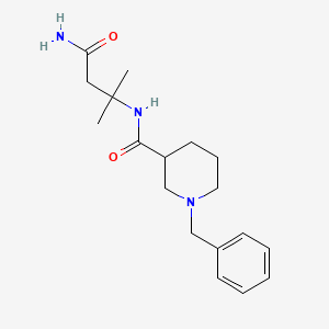 molecular formula C18H27N3O2 B7193092 N-(4-amino-2-methyl-4-oxobutan-2-yl)-1-benzylpiperidine-3-carboxamide 
