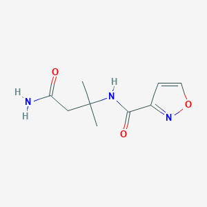 molecular formula C9H13N3O3 B7193131 N-(4-amino-2-methyl-4-oxobutan-2-yl)-1,2-oxazole-3-carboxamide 