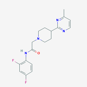molecular formula C18H20F2N4O B7193155 N-(2,4-difluorophenyl)-2-[4-(4-methylpyrimidin-2-yl)piperidin-1-yl]acetamide 