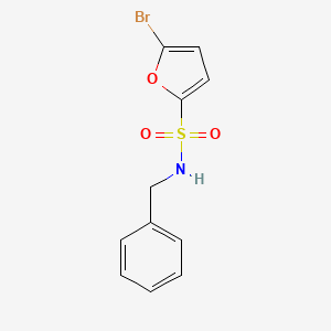 molecular formula C11H10BrNO3S B7193833 N-benzyl-5-bromofuran-2-sulfonamide 