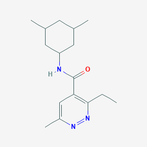 molecular formula C16H25N3O B7193948 N-(3,5-dimethylcyclohexyl)-3-ethyl-6-methylpyridazine-4-carboxamide 