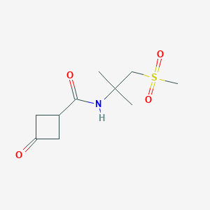 molecular formula C10H17NO4S B7194146 N-(2-methyl-1-methylsulfonylpropan-2-yl)-3-oxocyclobutane-1-carboxamide 