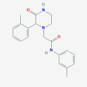 molecular formula C20H23N3O2 B7194321 N-(3-methylphenyl)-2-[2-(2-methylphenyl)-3-oxopiperazin-1-yl]acetamide 