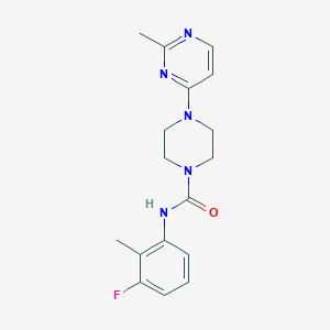 molecular formula C17H20FN5O B7194327 N-(3-fluoro-2-methylphenyl)-4-(2-methylpyrimidin-4-yl)piperazine-1-carboxamide 