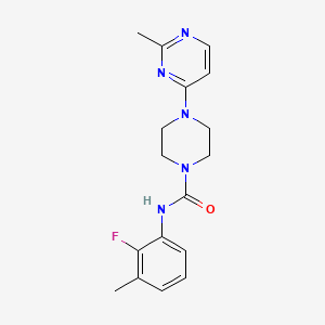 molecular formula C17H20FN5O B7194350 N-(2-fluoro-3-methylphenyl)-4-(2-methylpyrimidin-4-yl)piperazine-1-carboxamide 
