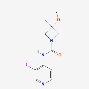 molecular formula C11H14IN3O2 B7194388 N-(3-iodopyridin-4-yl)-3-methoxy-3-methylazetidine-1-carboxamide 