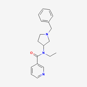 molecular formula C19H23N3O B7194678 N-(1-benzylpyrrolidin-3-yl)-N-ethylpyridine-3-carboxamide 