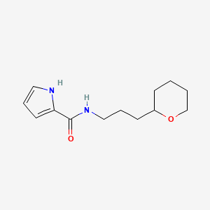 molecular formula C13H20N2O2 B7194725 N-[3-(oxan-2-yl)propyl]-1H-pyrrole-2-carboxamide 