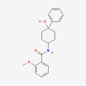 molecular formula C20H23NO3 B7194730 N-(4-hydroxy-4-phenylcyclohexyl)-2-methoxybenzamide 