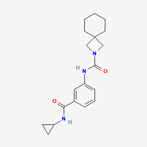 molecular formula C19H25N3O2 B7194796 N-[3-(cyclopropylcarbamoyl)phenyl]-2-azaspiro[3.5]nonane-2-carboxamide 