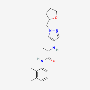 molecular formula C19H26N4O2 B7195521 N-(2,3-dimethylphenyl)-2-[[1-(oxolan-2-ylmethyl)pyrazol-4-yl]amino]propanamide 