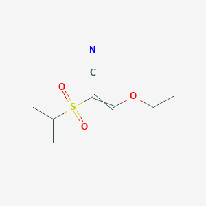 molecular formula C8H13NO3S B071956 3-Ethoxy-2-(isopropylsulfonyl)acrylonitrile CAS No. 175201-71-5