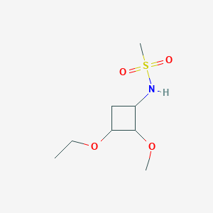 molecular formula C8H17NO4S B7195735 N-(3-ethoxy-2-methoxycyclobutyl)methanesulfonamide 