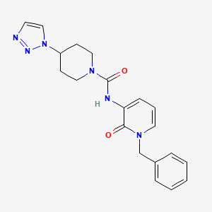 molecular formula C20H22N6O2 B7195834 N-(1-benzyl-2-oxopyridin-3-yl)-4-(triazol-1-yl)piperidine-1-carboxamide 