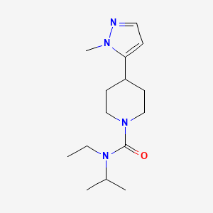 molecular formula C15H26N4O B7196006 N-ethyl-4-(2-methylpyrazol-3-yl)-N-propan-2-ylpiperidine-1-carboxamide 