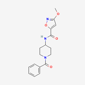 molecular formula C17H19N3O4 B7196139 N-(1-benzoylpiperidin-4-yl)-3-methoxy-1,2-oxazole-5-carboxamide 