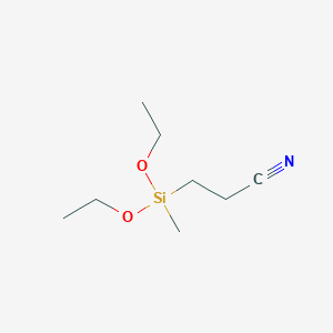 molecular formula C8H17NO2Si B071963 (2-Cyanoethyl)methyldiethoxysilane CAS No. 1186-11-4