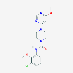 molecular formula C17H20ClN5O3 B7196384 N-(3-chloro-2-methoxyphenyl)-4-(6-methoxypyrimidin-4-yl)piperazine-1-carboxamide 
