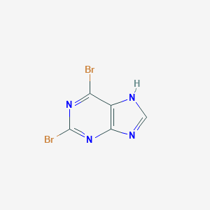 molecular formula C5H2Br2N4 B071965 2,6-二溴-7H-嘌呤 CAS No. 1196-41-4
