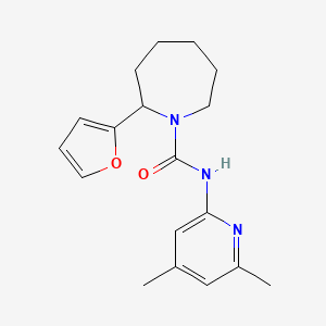 molecular formula C18H23N3O2 B7196653 N-(4,6-dimethylpyridin-2-yl)-2-(furan-2-yl)azepane-1-carboxamide 