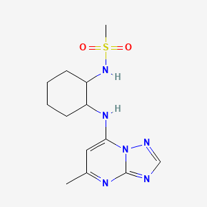 molecular formula C13H20N6O2S B7196749 N-[2-[(5-methyl-[1,2,4]triazolo[1,5-a]pyrimidin-7-yl)amino]cyclohexyl]methanesulfonamide 