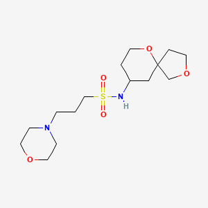 molecular formula C15H28N2O5S B7196817 N-(2,6-dioxaspiro[4.5]decan-9-yl)-3-morpholin-4-ylpropane-1-sulfonamide 