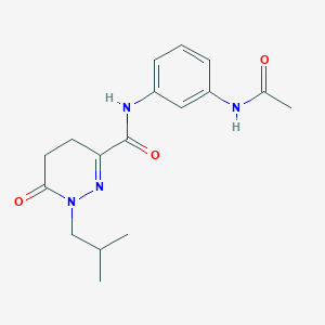 molecular formula C17H22N4O3 B7196894 N-(3-acetamidophenyl)-1-(2-methylpropyl)-6-oxo-4,5-dihydropyridazine-3-carboxamide 