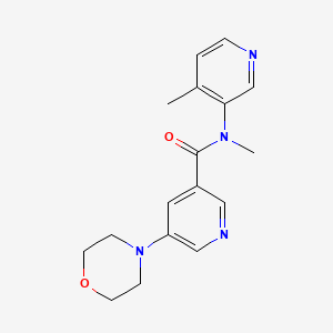 molecular formula C17H20N4O2 B7197138 N-methyl-N-(4-methylpyridin-3-yl)-5-morpholin-4-ylpyridine-3-carboxamide 