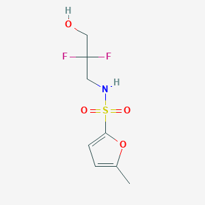 molecular formula C8H11F2NO4S B7197384 N-(2,2-difluoro-3-hydroxypropyl)-5-methylfuran-2-sulfonamide 