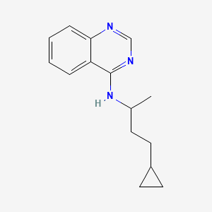 molecular formula C15H19N3 B7197771 N-(4-cyclopropylbutan-2-yl)quinazolin-4-amine 