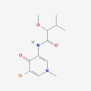 molecular formula C12H17BrN2O3 B7198077 N-(5-bromo-1-methyl-4-oxopyridin-3-yl)-2-methoxy-3-methylbutanamide 