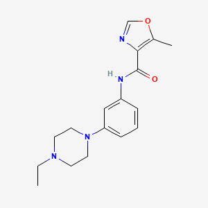 molecular formula C17H22N4O2 B7198133 N-[3-(4-ethylpiperazin-1-yl)phenyl]-5-methyl-1,3-oxazole-4-carboxamide 