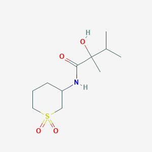 molecular formula C11H21NO4S B7198281 N-(1,1-dioxothian-3-yl)-2-hydroxy-2,3-dimethylbutanamide 