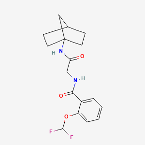 molecular formula C17H20F2N2O3 B7198374 N-[2-(1-bicyclo[2.2.1]heptanylamino)-2-oxoethyl]-2-(difluoromethoxy)benzamide 