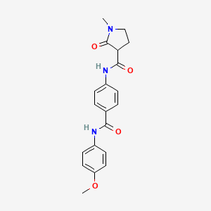 molecular formula C20H21N3O4 B7198545 N-[4-[(4-methoxyphenyl)carbamoyl]phenyl]-1-methyl-2-oxopyrrolidine-3-carboxamide 