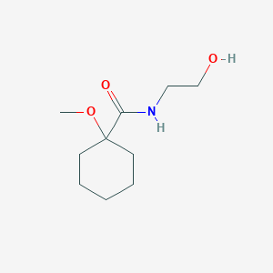 molecular formula C10H19NO3 B7198546 N-(2-hydroxyethyl)-1-methoxycyclohexane-1-carboxamide 