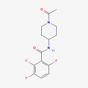 molecular formula C14H15F3N2O2 B7198555 N-(1-acetylpiperidin-4-yl)-2,3,6-trifluorobenzamide 