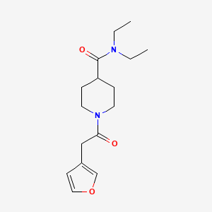 molecular formula C16H24N2O3 B7198651 N,N-diethyl-1-[2-(furan-3-yl)acetyl]piperidine-4-carboxamide 