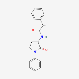 molecular formula C19H20N2O2 B7198714 N-(2-oxo-1-phenylpyrrolidin-3-yl)-2-phenylpropanamide 