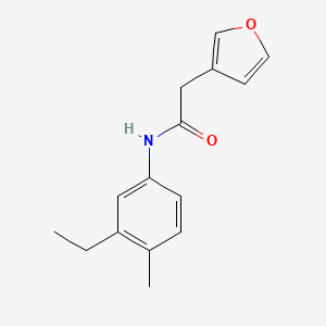 molecular formula C15H17NO2 B7198920 N-(3-ethyl-4-methylphenyl)-2-(furan-3-yl)acetamide 