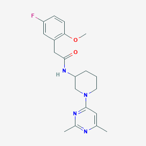 molecular formula C20H25FN4O2 B7199088 N-[1-(2,6-dimethylpyrimidin-4-yl)piperidin-3-yl]-2-(5-fluoro-2-methoxyphenyl)acetamide 