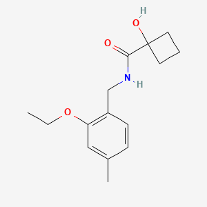 molecular formula C15H21NO3 B7199185 N-[(2-ethoxy-4-methylphenyl)methyl]-1-hydroxycyclobutane-1-carboxamide 