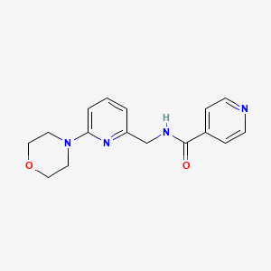 molecular formula C16H18N4O2 B7199287 N-[(6-morpholin-4-ylpyridin-2-yl)methyl]pyridine-4-carboxamide 